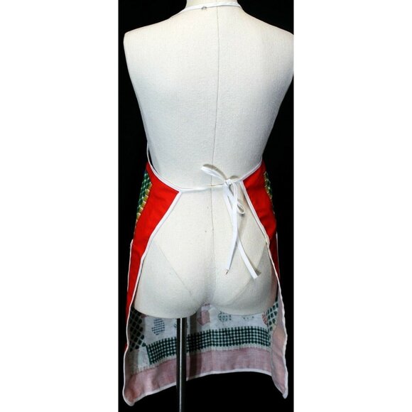 Country Christmas Kitchen Full Apron Pockets Angel Star Bell Light Unitex Int'l - Picture 7 of 10